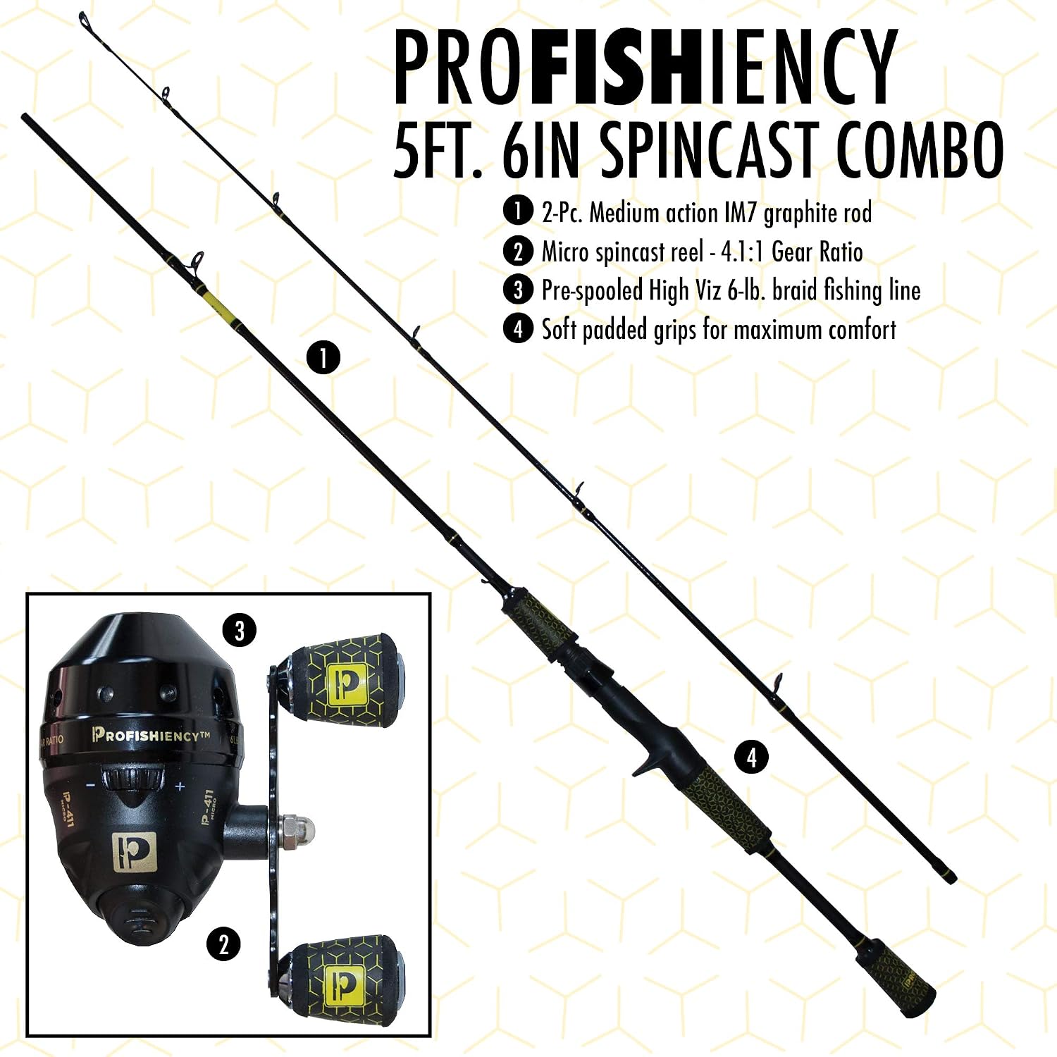 5.5-Foot Spincast Fishing Rod  - огляд і ціна Spincast Reel